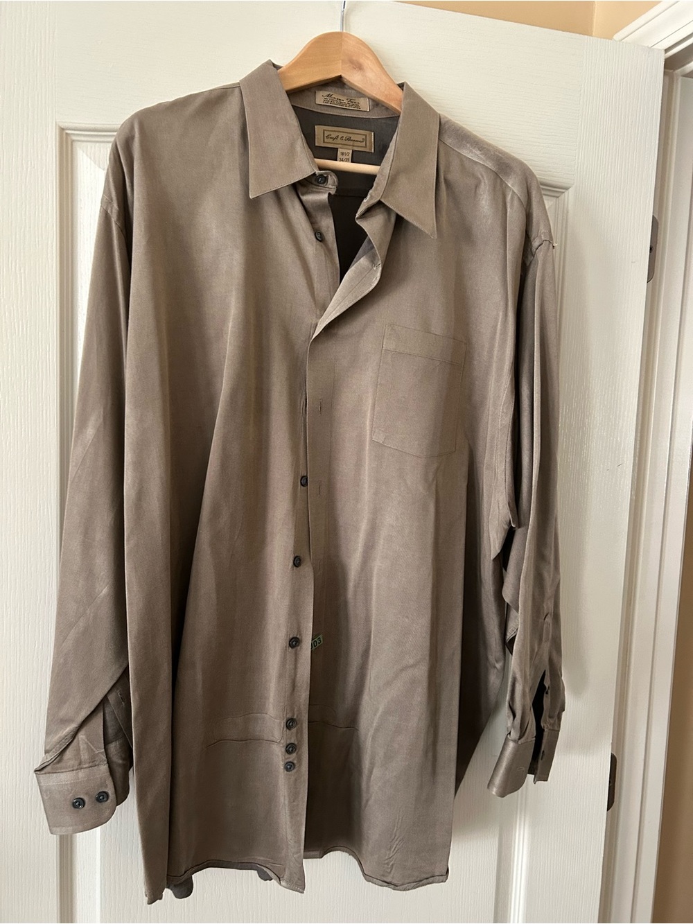 croft & barrow Taupe Men's Button-Down Shirt